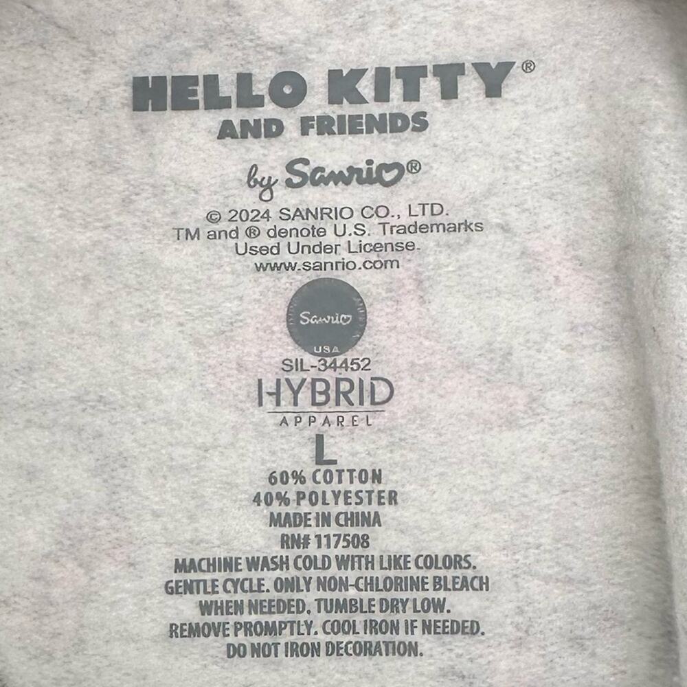 NWT | Hybrid Apparel | Sanrio Hello Kitty & Friends Sweatshirt | Gray | Large - Picture 7 of 8
